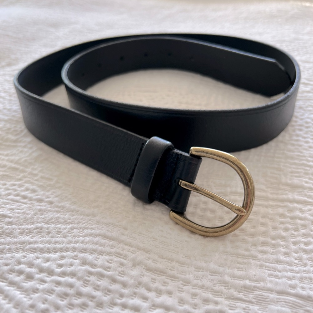 Madewell black leather belt